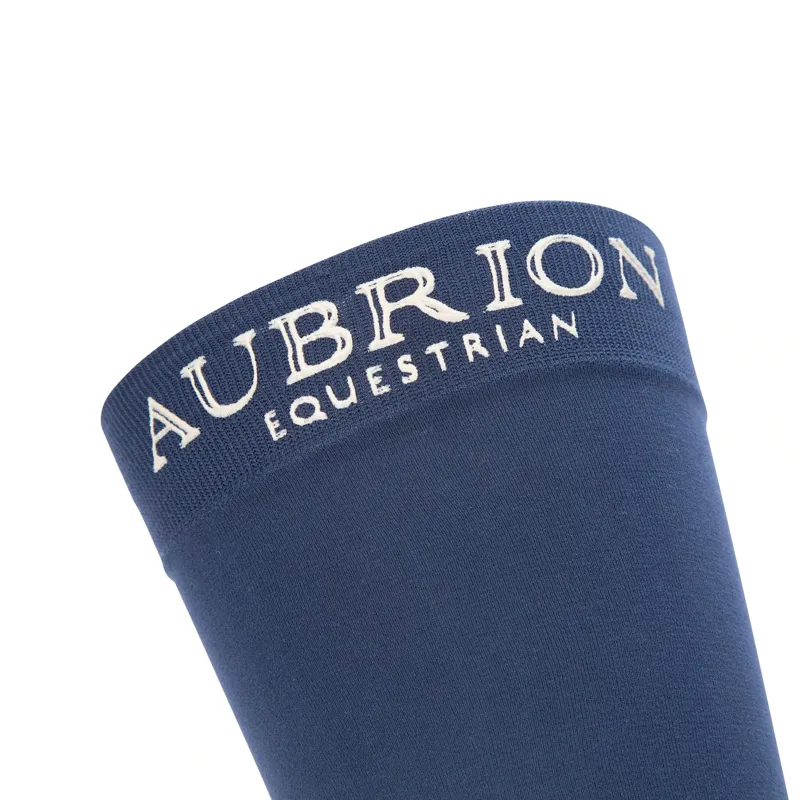 Aubrion Equestrian Womens Tall Riding Socks - Midnight-3