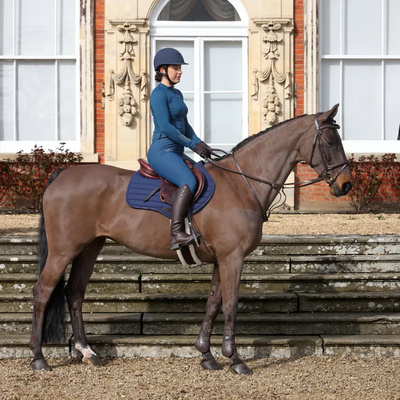 Aubrion Equestrian Winter Long Sleeve Womens Base Layer - Estate Blue-1