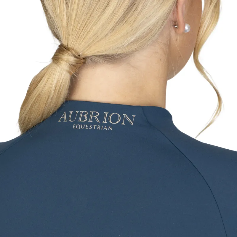 Aubrion Equestrian Winter Long Sleeve Womens Base Layer - Estate Blue-7