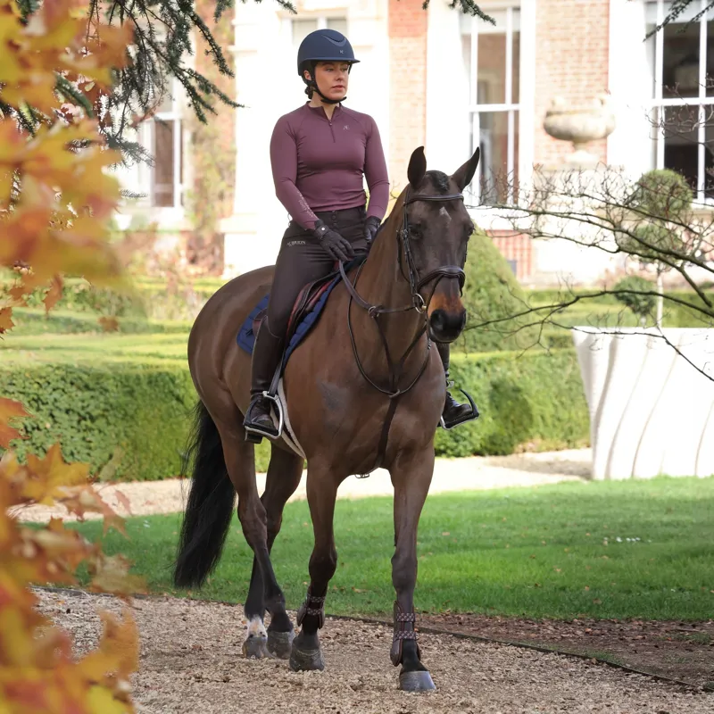 Aubrion Equestrian Winter Long Sleeve Womens Base Layer - Thistle-8