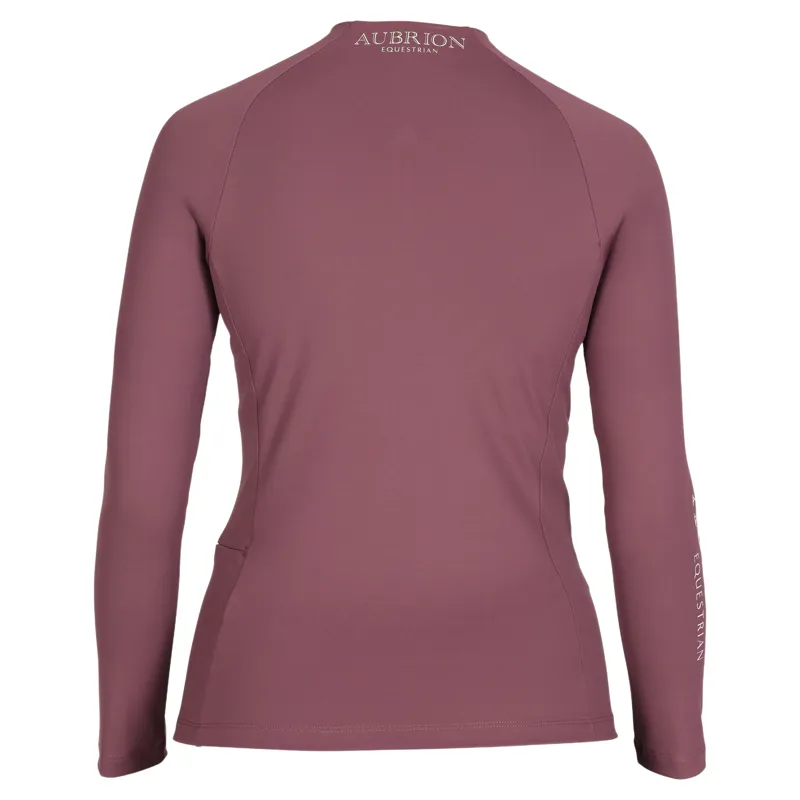 Aubrion Equestrian Winter Long Sleeve Womens Base Layer - Thistle-4