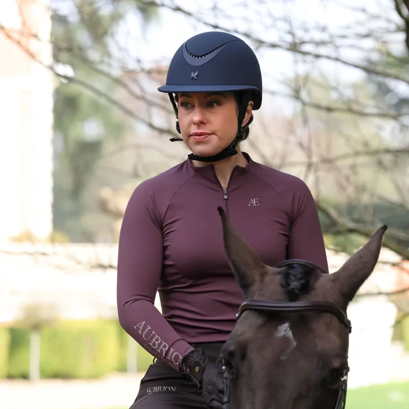 Aubrion Equestrian Winter Long Sleeve Womens Base Layer - Thistle-7