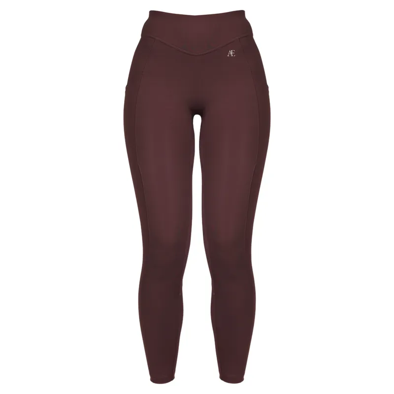 Aubrion Equestrian Full Grip Womens Breeches - Espresso-5