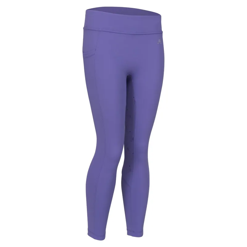 Aubrion Equestrian Young Rider Full Grip Riding Tights - Heather-4
