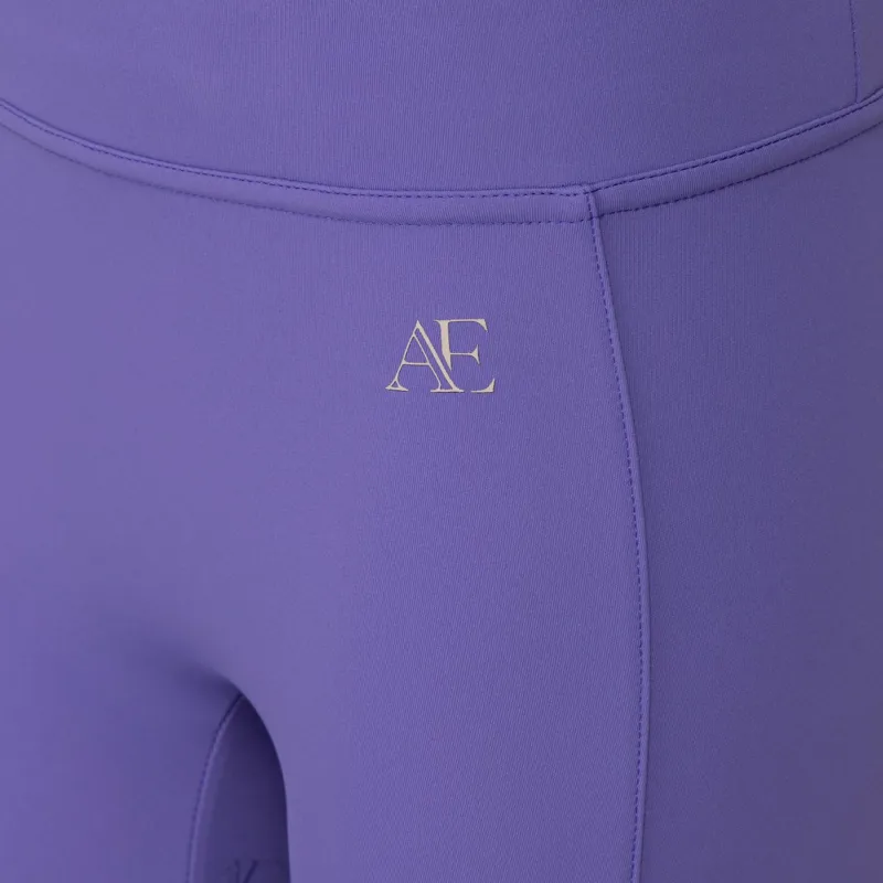 Aubrion Equestrian Young Rider Full Grip Riding Tights - Heather-7