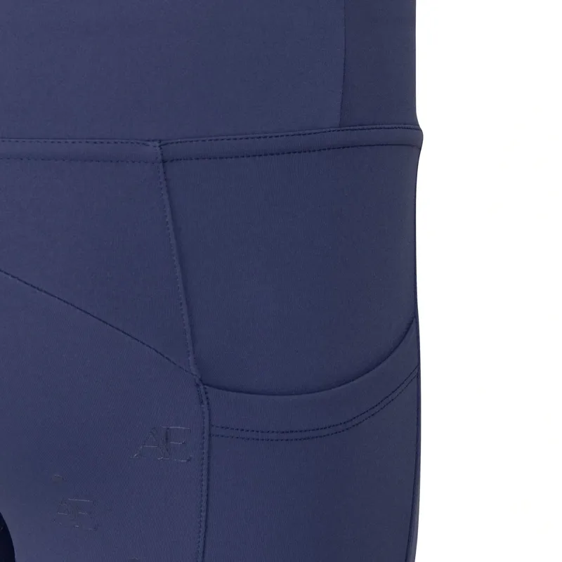 Aubrion Equestrian Young Rider Full Grip Riding Tights - Midnight-5