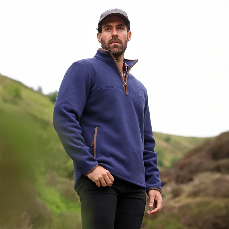 Aubrion Core Mens Half Zip Fleece - Navy-8
