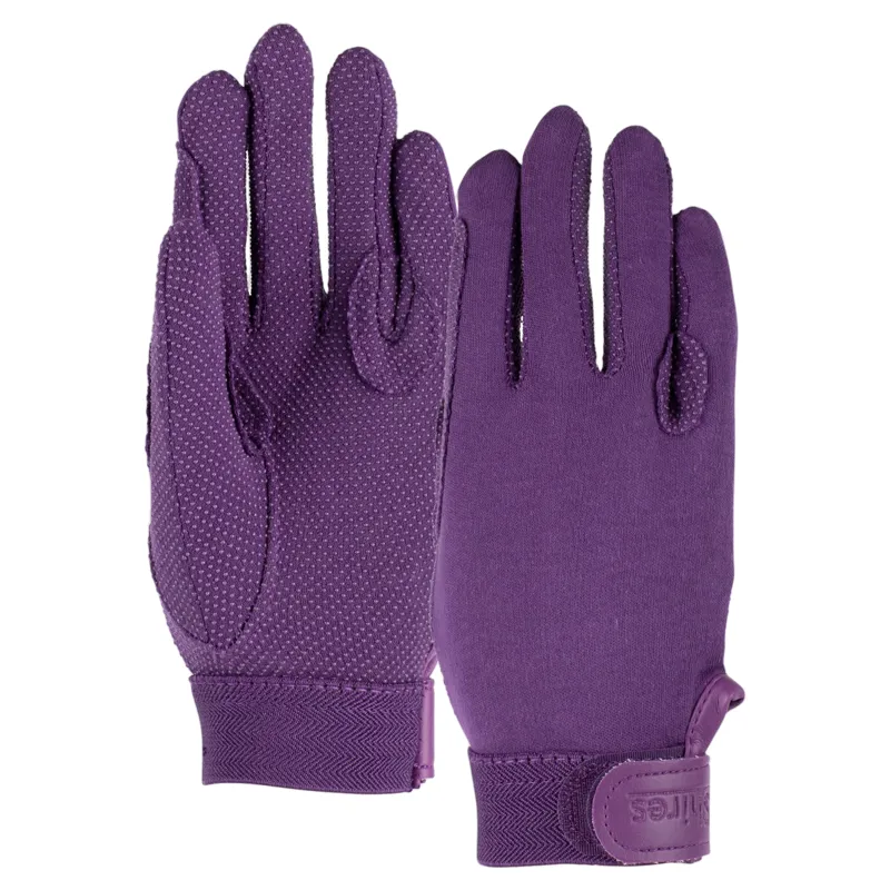 Aubrion Newbury Junior Riding Gloves - Purple