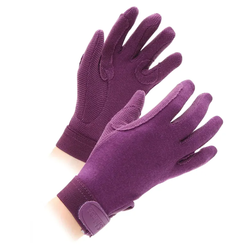 Aubrion Newbury Junior Riding Gloves - Purple-1