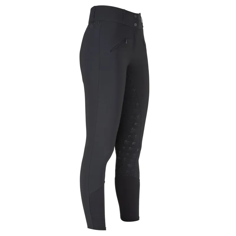 Aubrion Optima GX Womens Full Grip Breeches - Black-3