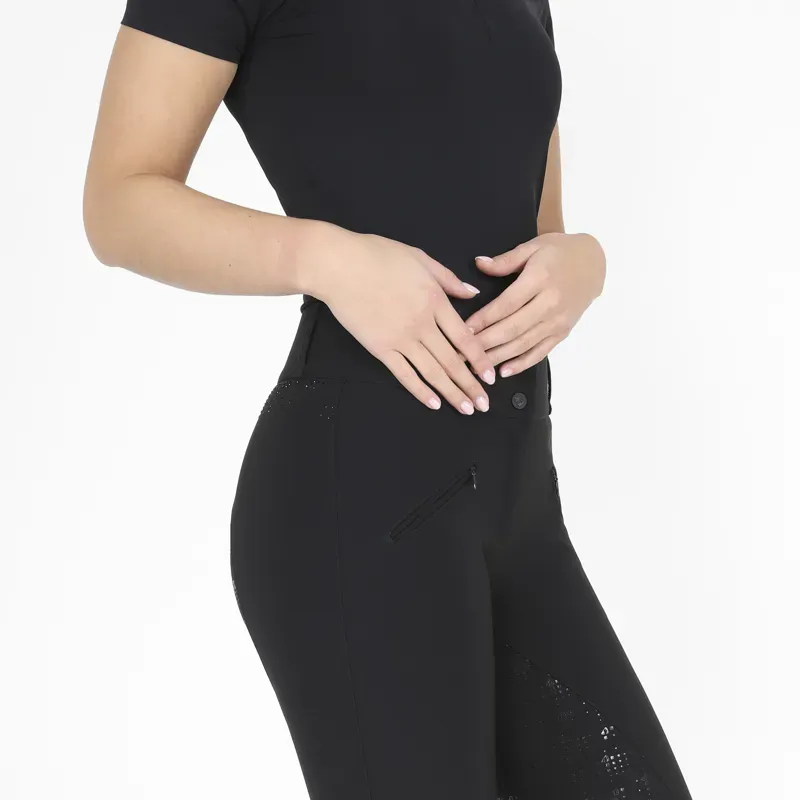 Aubrion Optima GX Womens Full Grip Breeches - Black-4