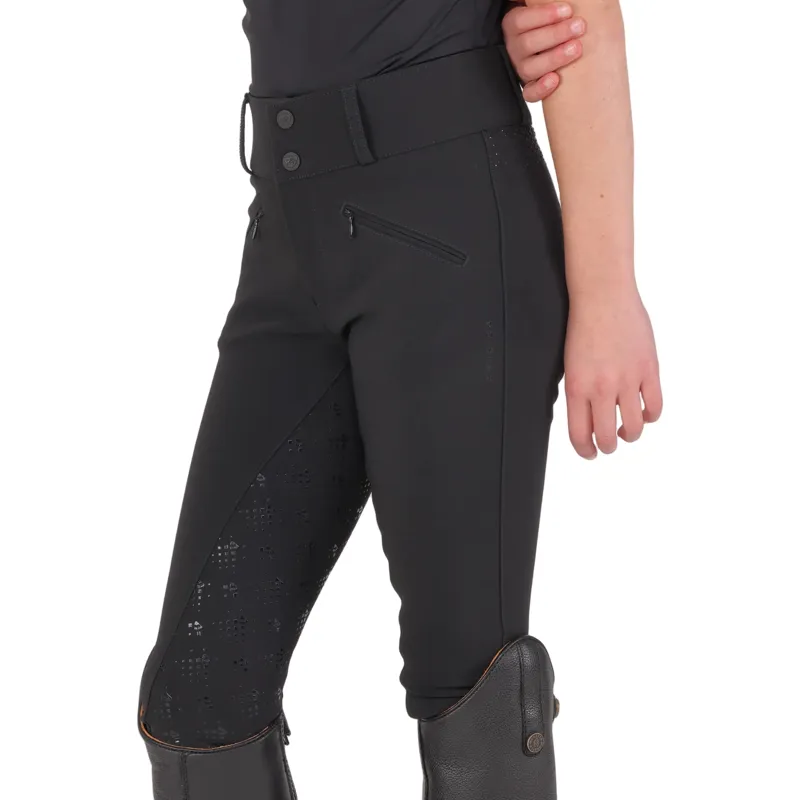 Aubrion Optima GX Young Rider Full Grip Breeches - Black-5