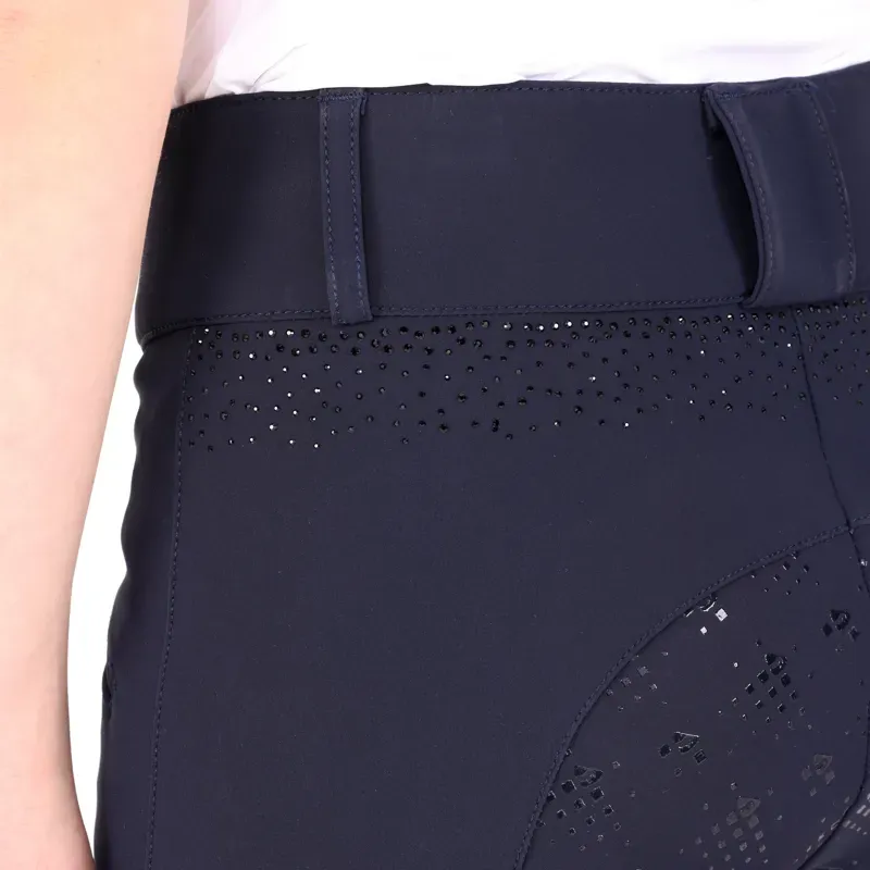 Aubrion Optima GX Young Rider Full Grip Breeches - Navy-8