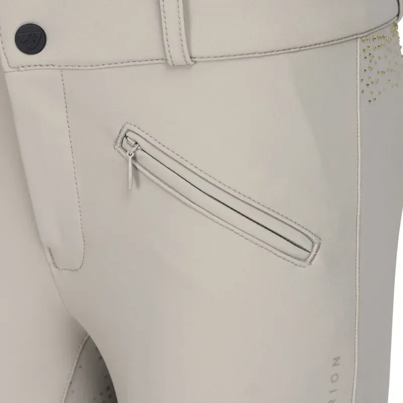 Aubrion Optima GX Young Rider Full Grip Competition Breeches - Beige-5