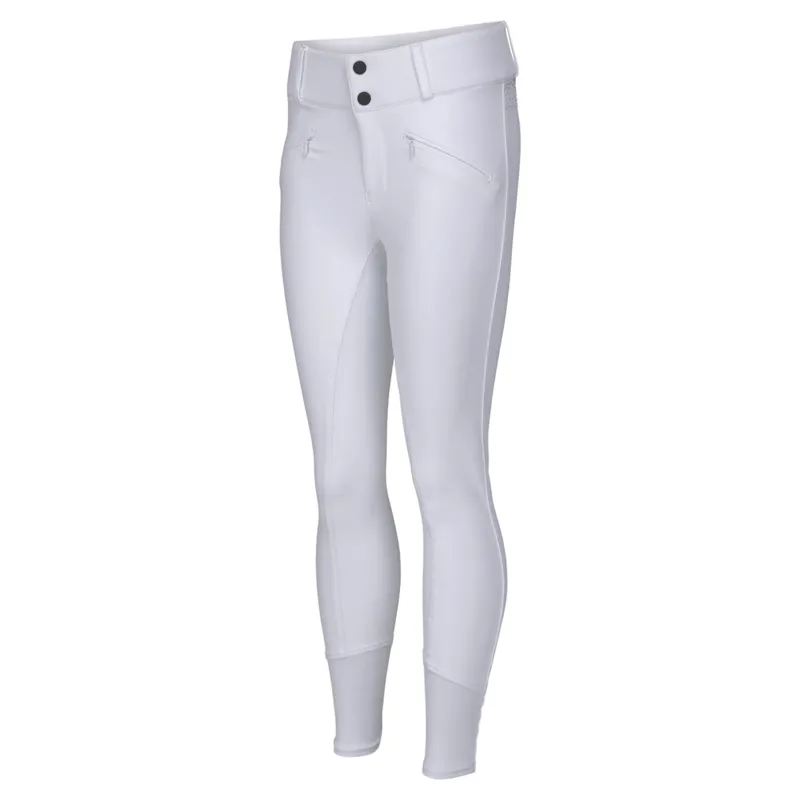 Aubrion Optima GX Young Rider Full Grip Competition Breeches - White-3