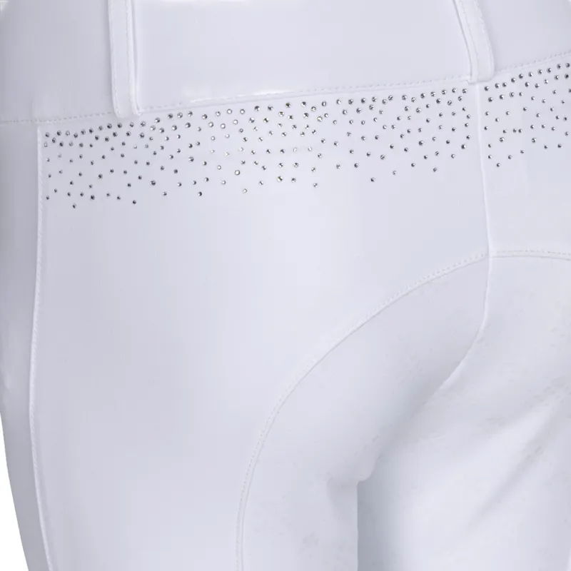 Aubrion Optima GX Young Rider Full Grip Competition Breeches - White-6