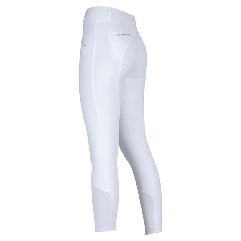 Aubrion Optima LX Full Grip Womens Competition Breeches - White-1