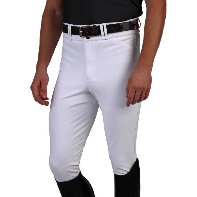 Aubrion Optima MX Knee Grip Mens Competition Breeches - White