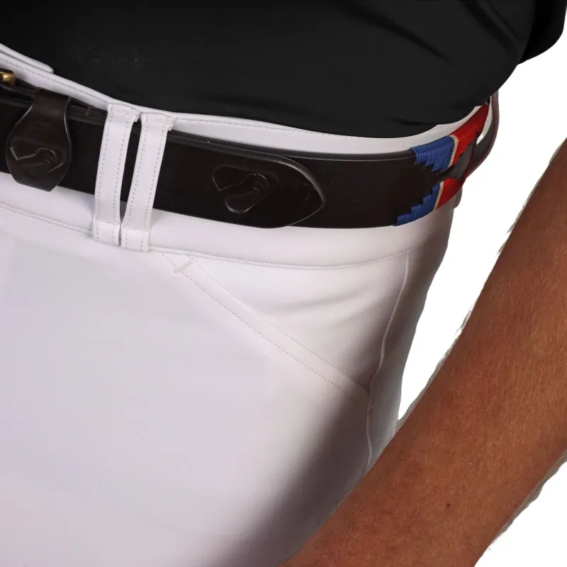 Aubrion Optima MX Knee Grip Mens Competition Breeches - White-1