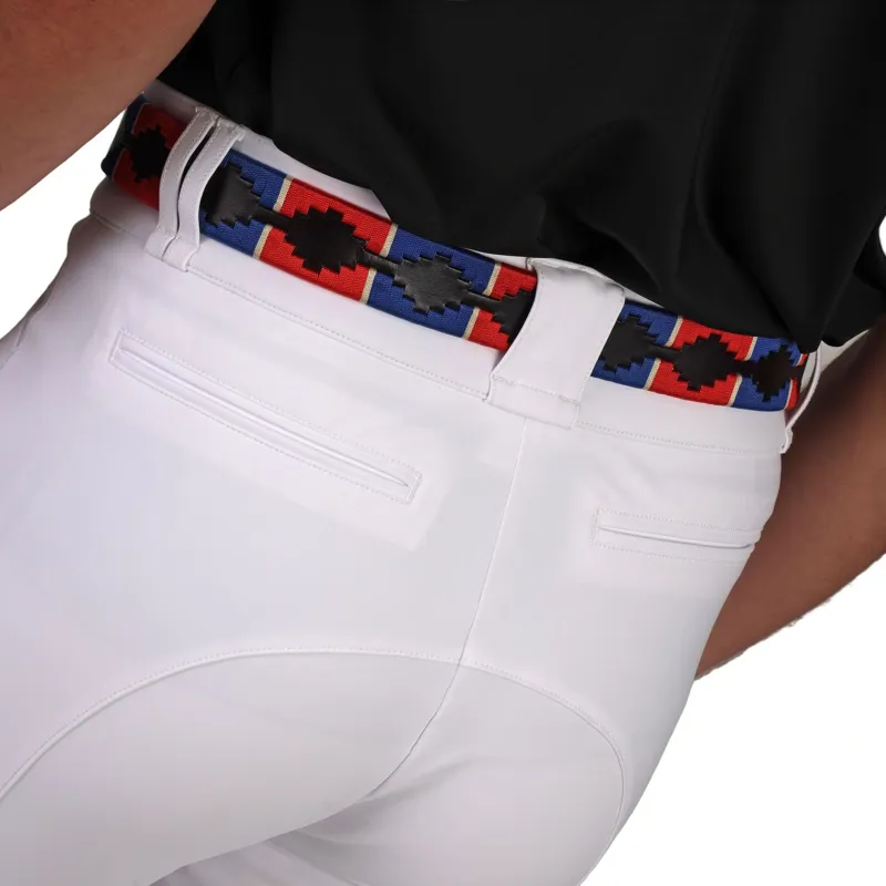 Aubrion Optima MX Knee Grip Mens Competition Breeches - White-4