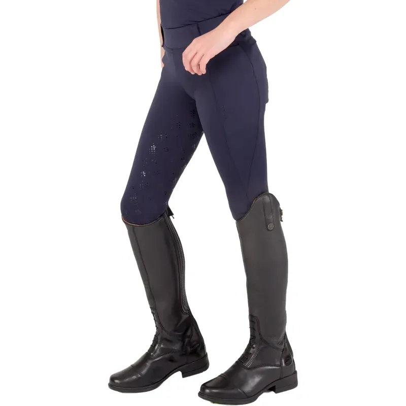 Aubrion Optima MX Young Rider Full Grip Breeches - Navy-3