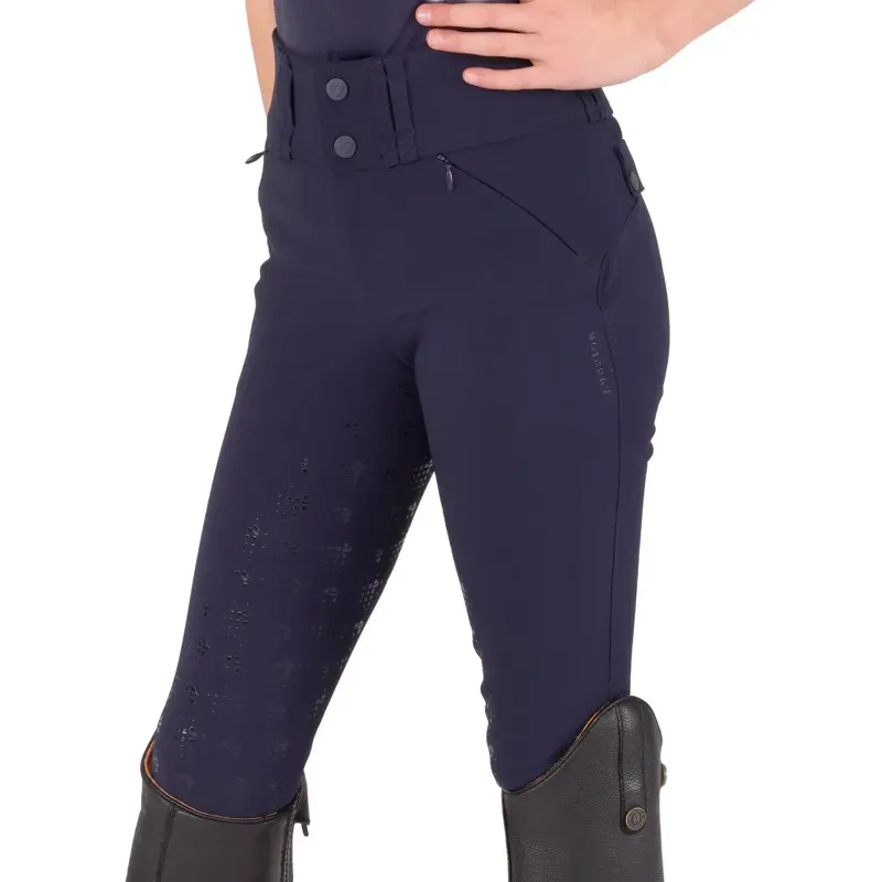 Aubrion Optima MX Young Rider Full Grip Breeches - Navy-4