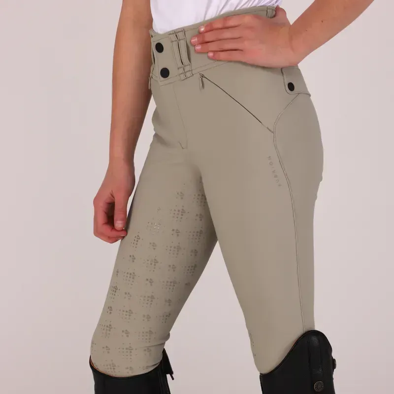 Aubrion Optima MX Young Rider Full Grip Competition Breeches - Beige-3