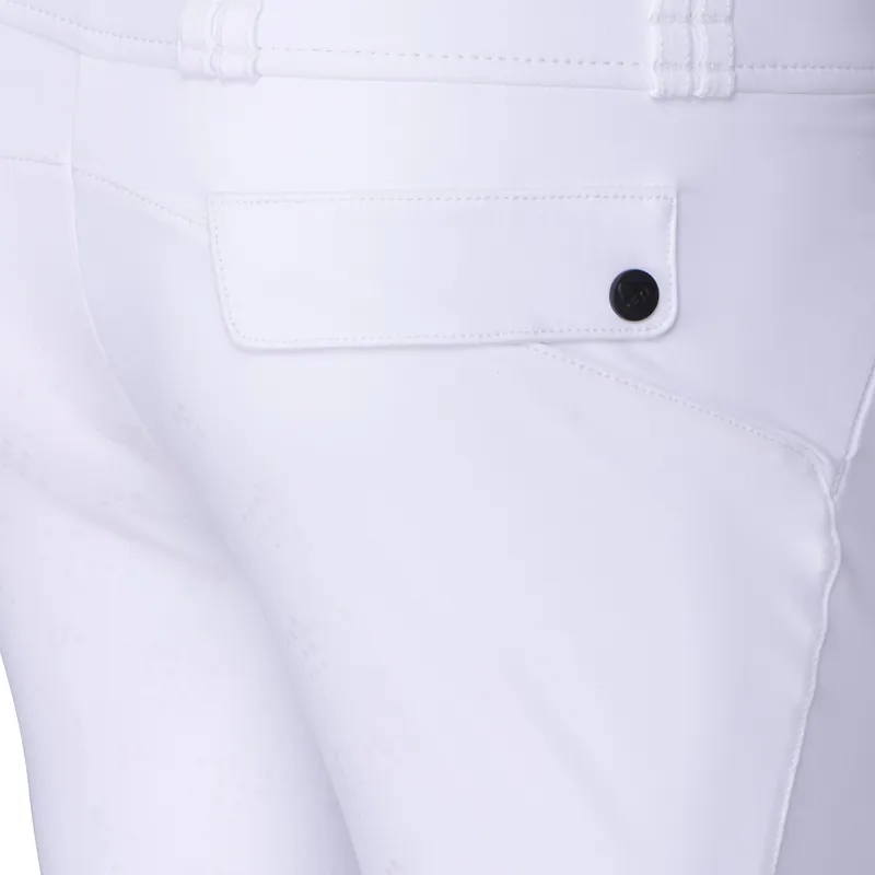 Aubrion Optima MX Young Rider Full Grip Competition Breeches - White-4