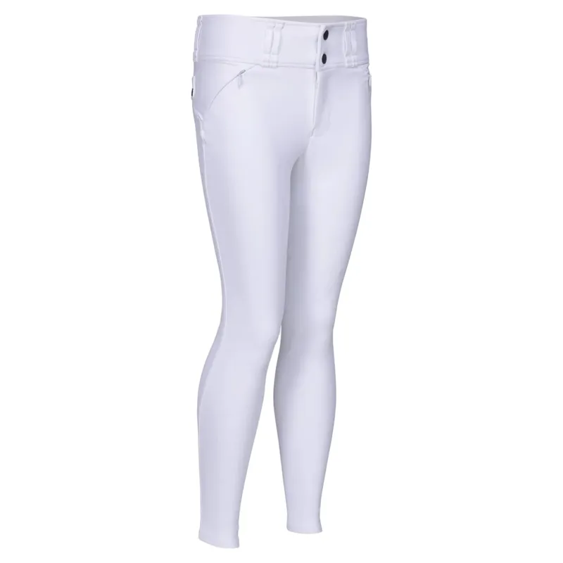 Aubrion Optima MX Young Rider Full Grip Competition Breeches - White