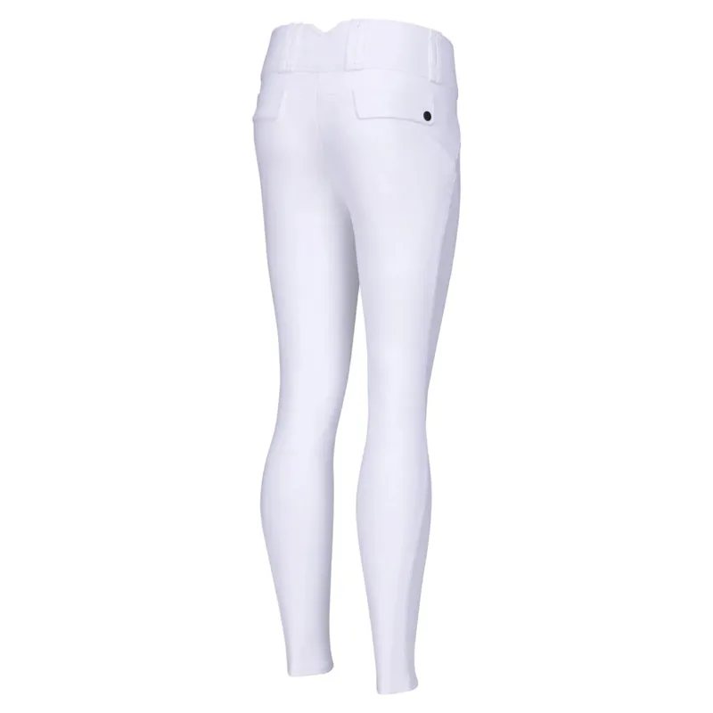 Aubrion Optima MX Young Rider Full Grip Competition Breeches - White-1