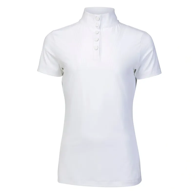 Aubrion Optima MX Young Rider Short Sleeve Show Shirt - White-2