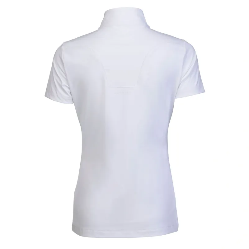 Aubrion Optima MX Young Rider Short Sleeve Show Shirt - White-3