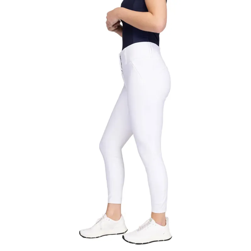 Aubrion Optima PX Womens Full Grip Competition Breeches - White-3
