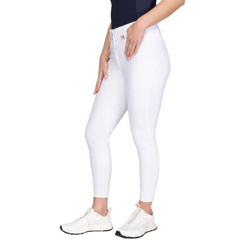 Aubrion Optima PX Womens Full Grip Competition Breeches - White-6