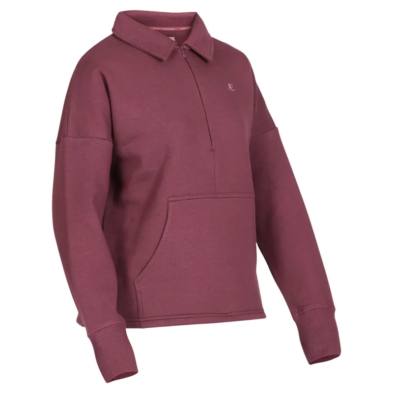 Aubrion Equestrian Women's Quarter Zip Sweater - Thistle-6