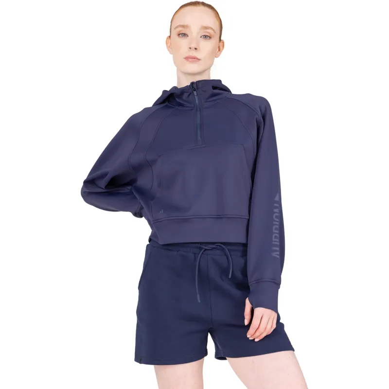 Aubrion React Womens 1/4 Zip Sweatshirt - Midnight-2