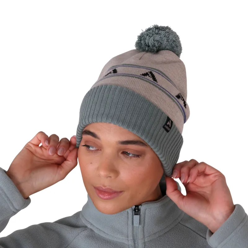 Aubrion React Bobble Hat - Sage/Sand-1