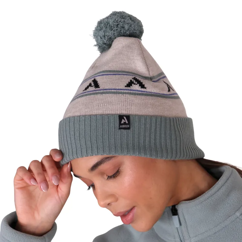 Aubrion React Bobble Hat - Sage/Sand