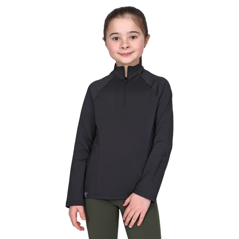 Aubrion React Young Rider Winter Base Layer - Charcoal-1