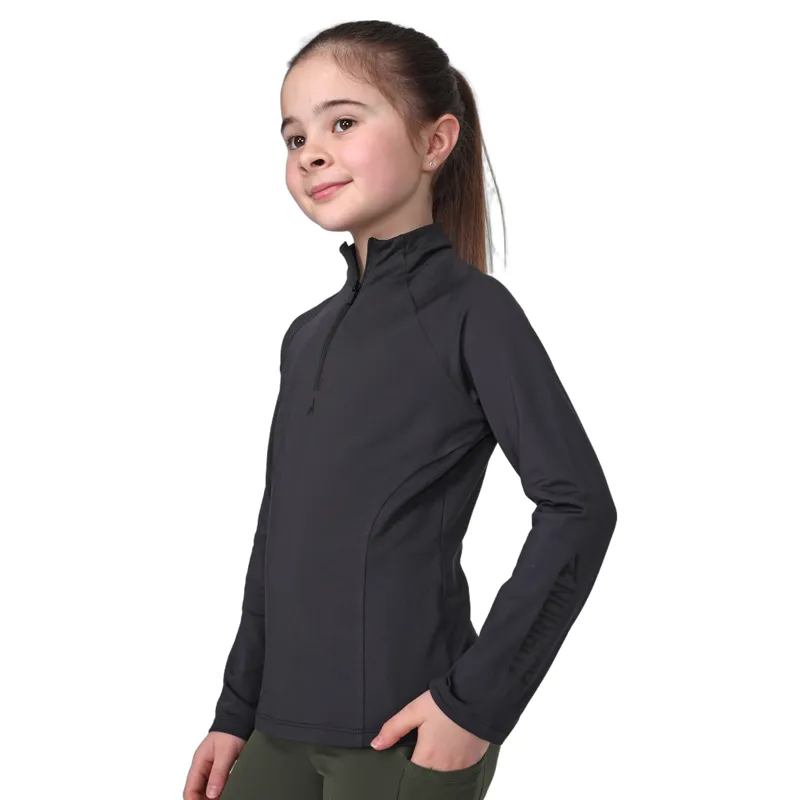 Aubrion React Young Rider Winter Base Layer - Charcoal-2