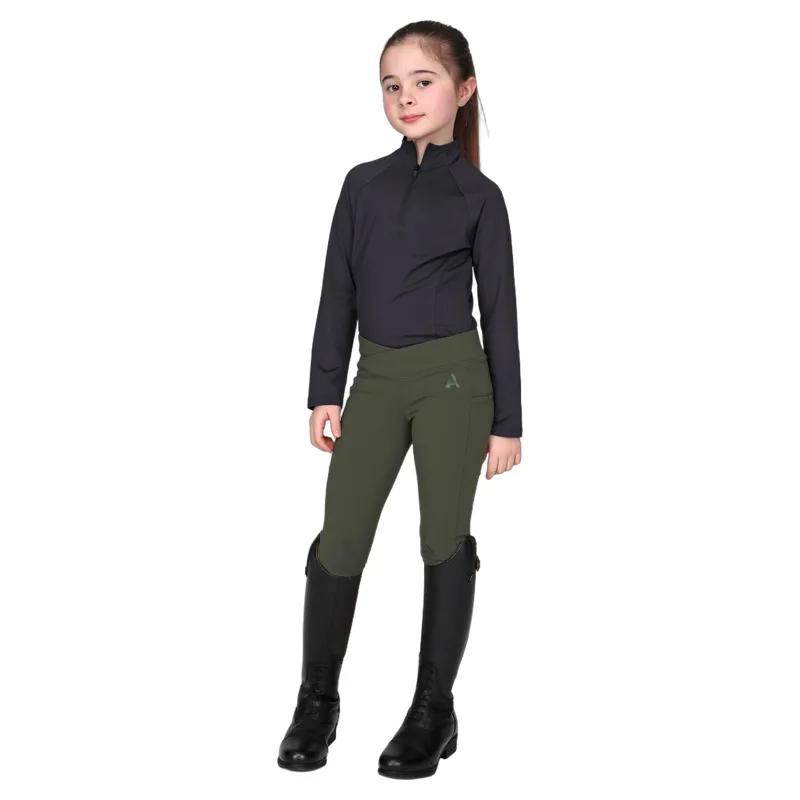 Aubrion React Young Rider Winter Base Layer - Charcoal-8