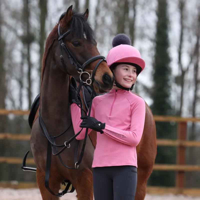Aubrion React Young Rider Winter Base Layer - Candy Floss-4