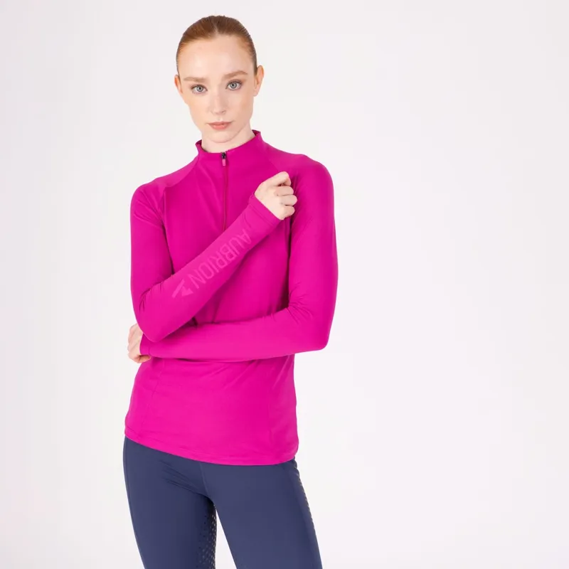 Aubrion React Womens Long Sleeve Base Layer - Fuchsia-1