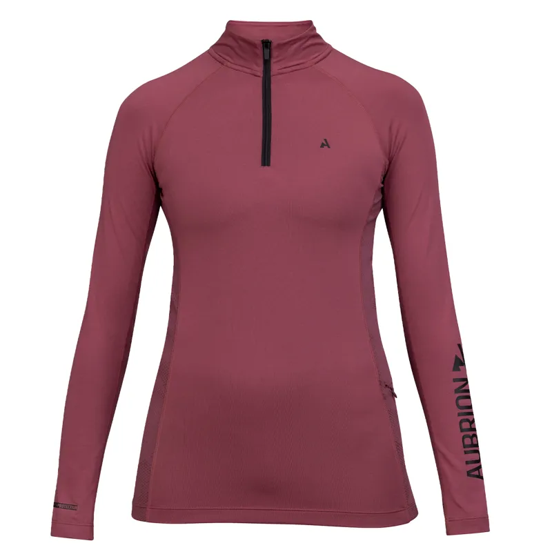 Aubrion React Ladies Long Sleeve Base Layer - Mauve-1