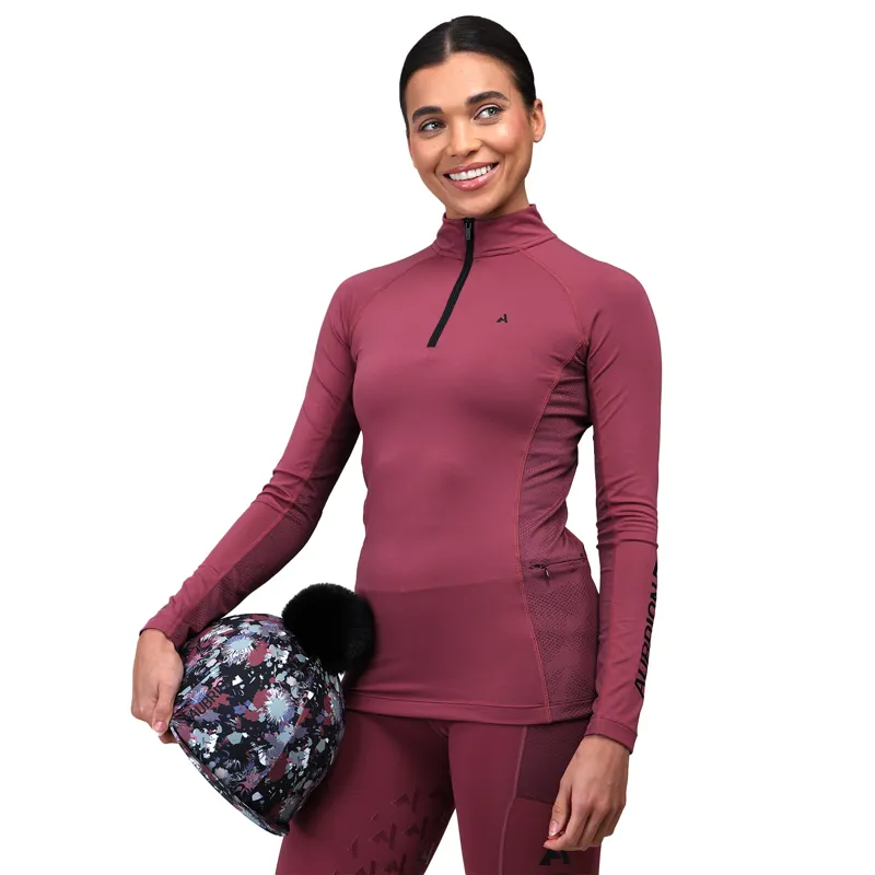 Aubrion React Ladies Long Sleeve Base Layer - Mauve-7