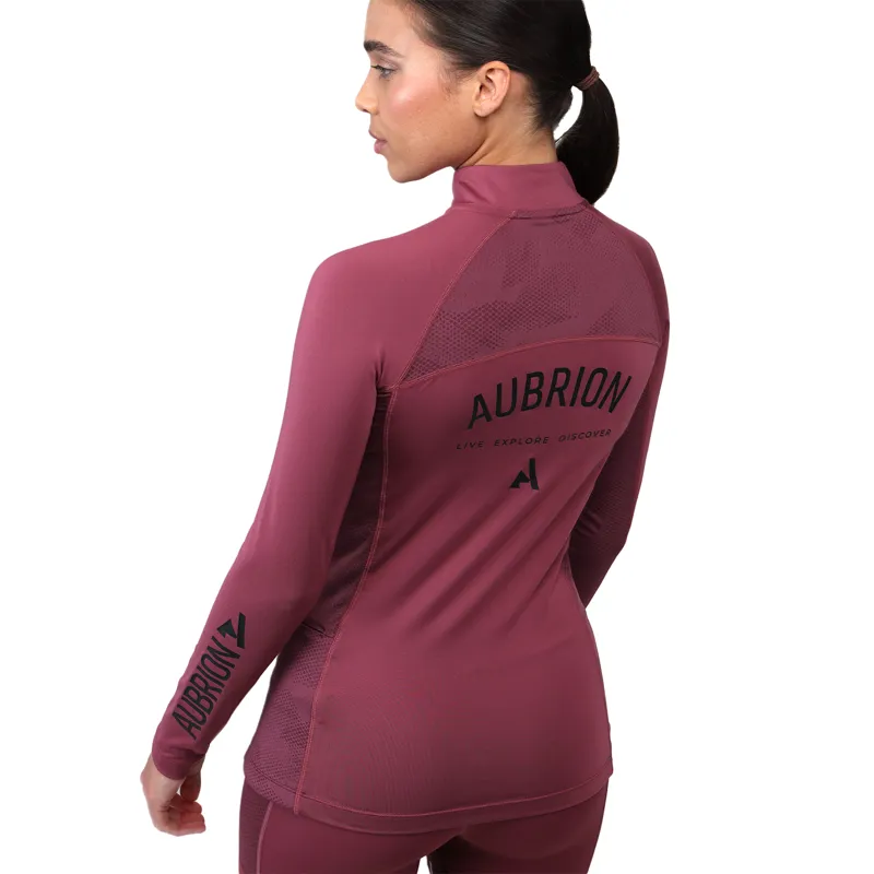Aubrion React Ladies Long Sleeve Base Layer - Mauve-4