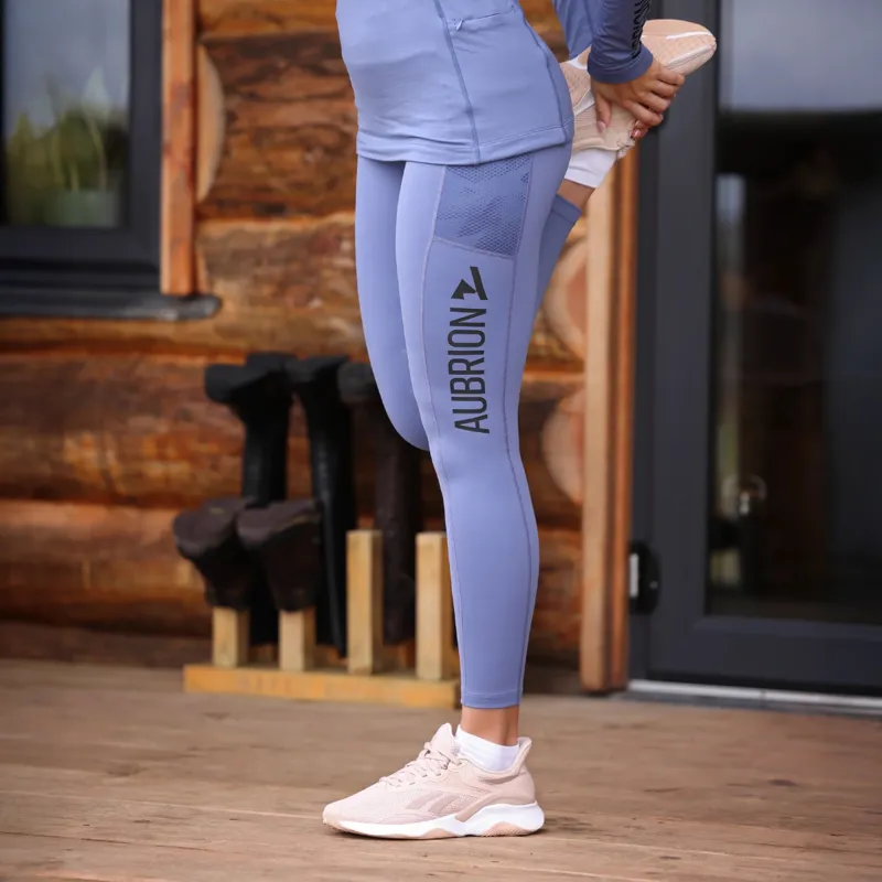 Aubrion React Non-Stop Womens Riding Tights - Sky-2