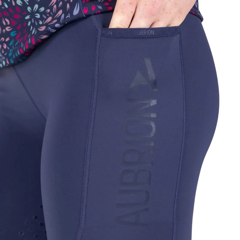 Aubrion React Non-Stop Knee Grip Womens Riding Tights - Midnight-6