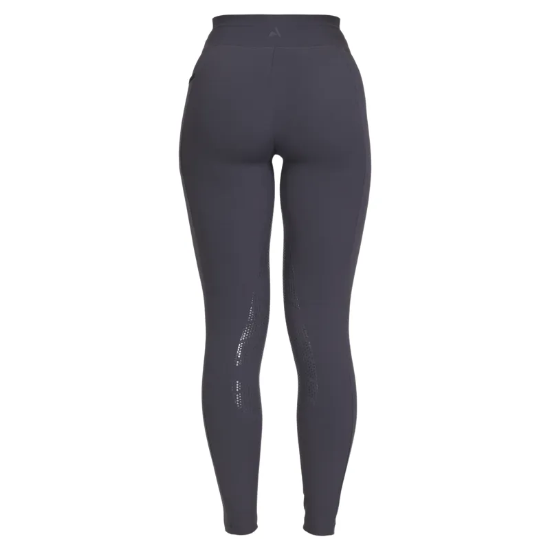 Aubrion React Winter Knee Grip Womens Riding Tights - Charcoal-8