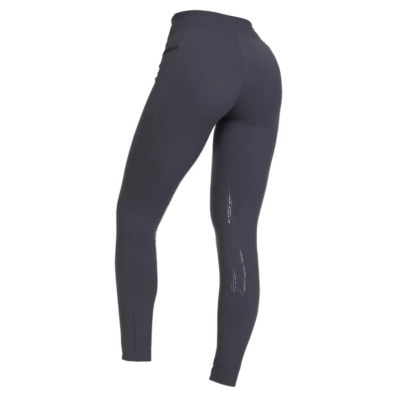 Aubrion React Winter Knee Grip Womens Riding Tights - Charcoal-9